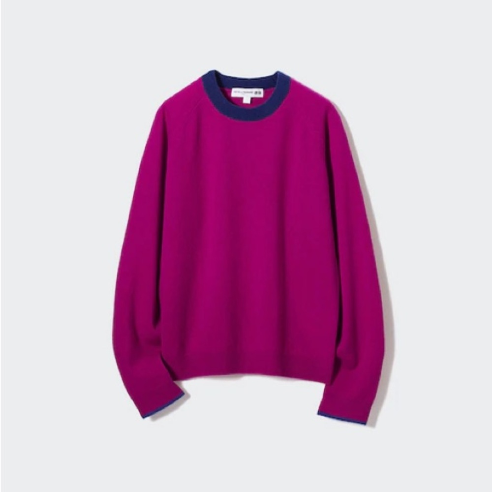 Uniqlo Ines de la Fressange 100% Cashmere Sweater Parisian Chic Rare Preppy